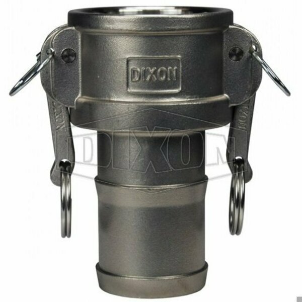 Type-C Cam and Groove Coupler, 3 in Nominal, Female Coupler x Hose Shank End Style, 316 SS, Import, Dixon, Mfr#: G300-C-SS